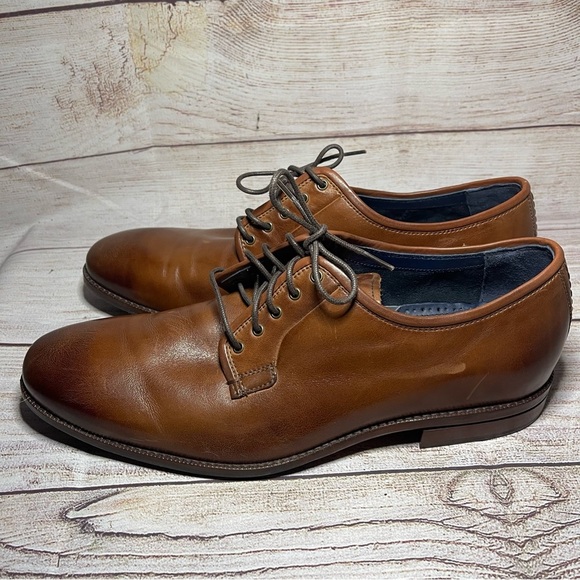 Cole Haan Grand 360 Postman Brown Plain Toe Derby Dress Shoes C29029 US Sz 10.5